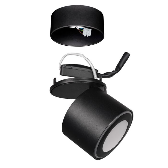 Moderne plafonniere Jorno, zwart, 3,5w geintegreerd LED
