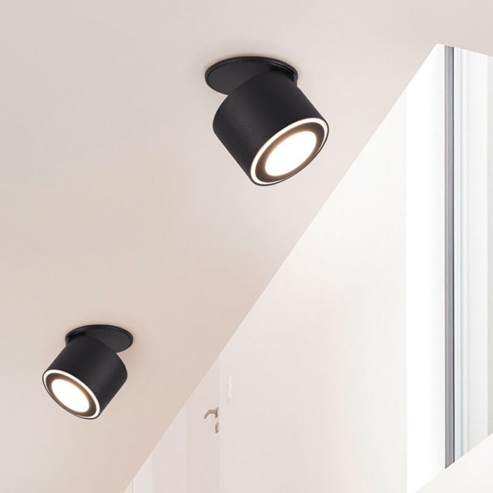 Moderne plafonniere Jorno, zwart, 3,5w geintegreerd LED