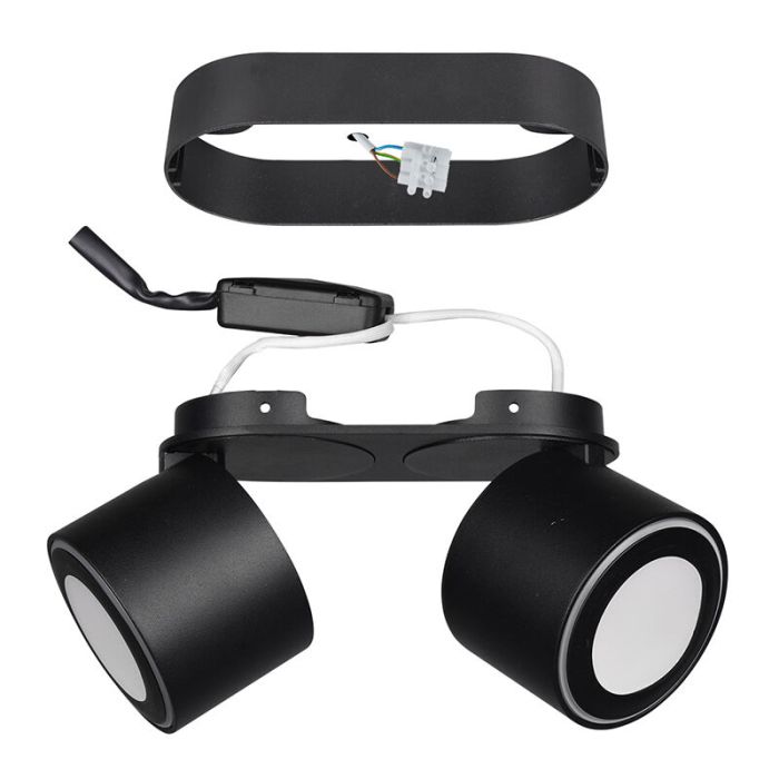 Moderne plafonniere Jorno, zwart, 3,5w geintegreerd LED