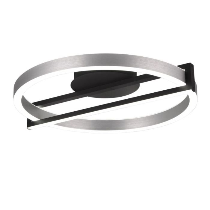 Grijze smart plafondlamp design, Mayk, 55W, RGBW LED, met afstandsbediening