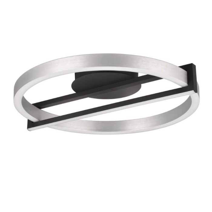 Grijze smart plafondlamp design, Mayk, 55W, RGBW LED, met afstandsbediening