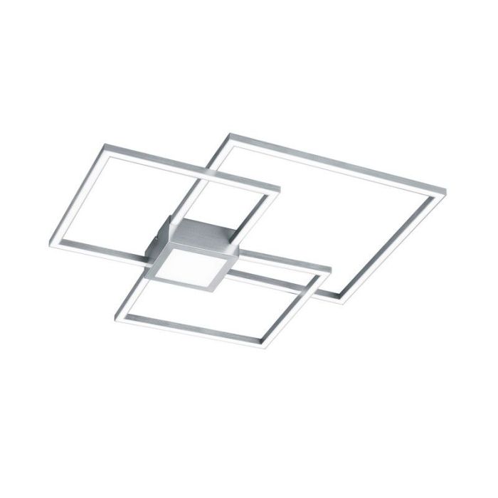 Nikkelen plafonniere Kimoni, metaal, modern, 38 watt