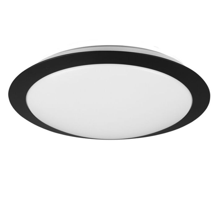 Zwarte badkamer plafondlamp Ronan, kunststof, 12w, 3000K LED