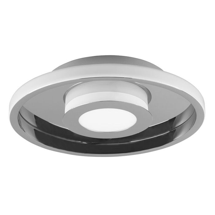 Moderne badkamer plafondlamp Kayla, chroom, metaal, geïntegreerde LED