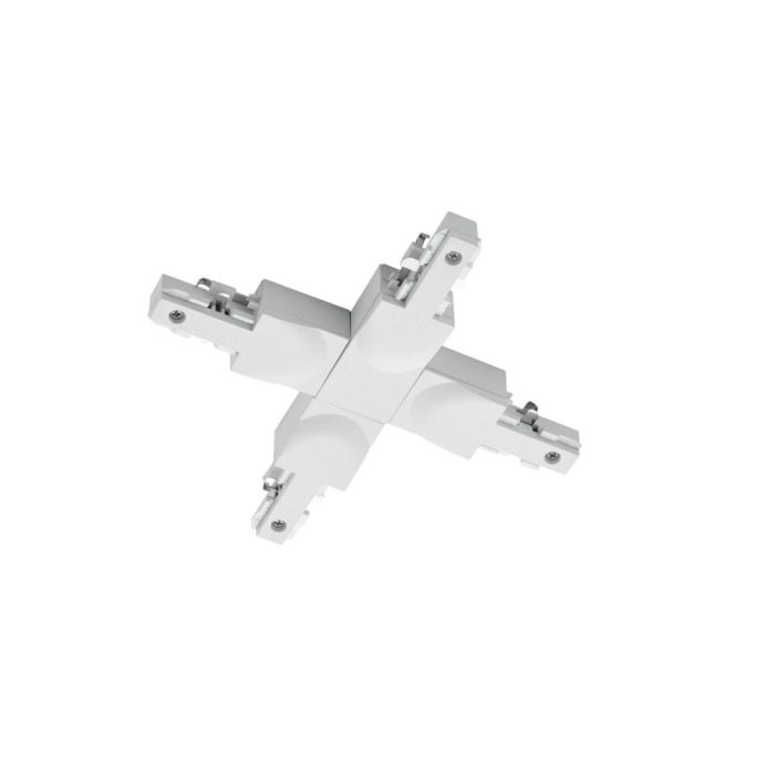 Witte kruisverbinder voor 2 fase railverlichting