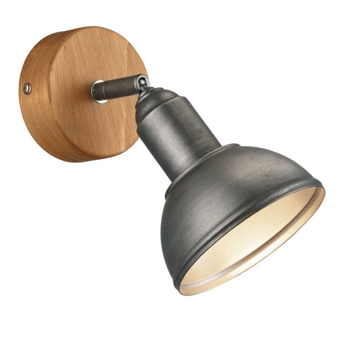 Nikkelen wandspot Amarey, metaal, vintage