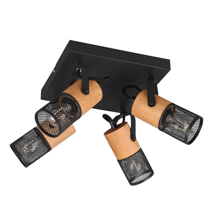 Vintage plafondspot Jessica, zwart