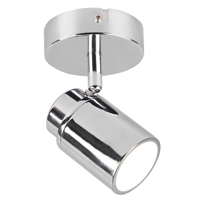 Moderne plafondlamp Nelis, chroom, metaal, IP44