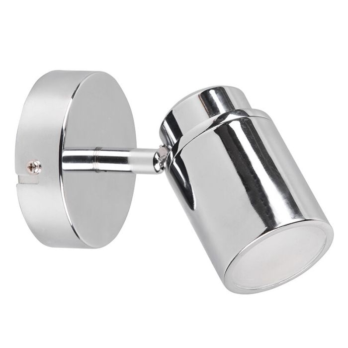 Moderne plafondlamp Nelis, chroom, metaal, IP44