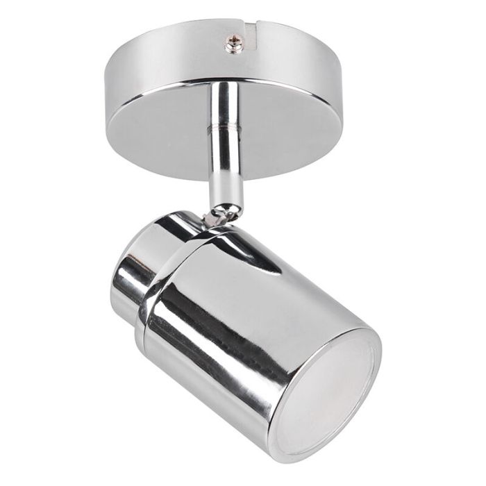 Moderne plafondlamp Nelis, chroom, metaal, IP44