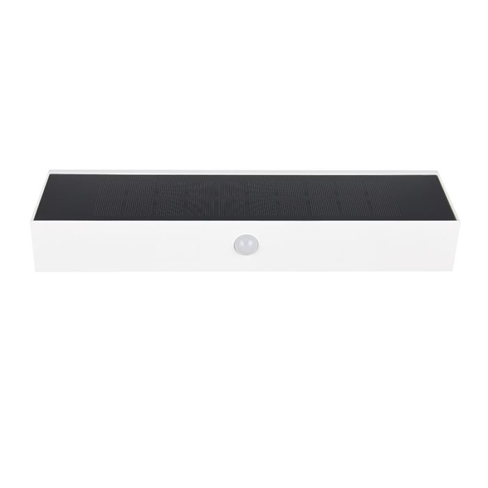 Witte buiten wandlamp op zonne-energie modern, Ravindra, 6W, 4000K LED, IP44