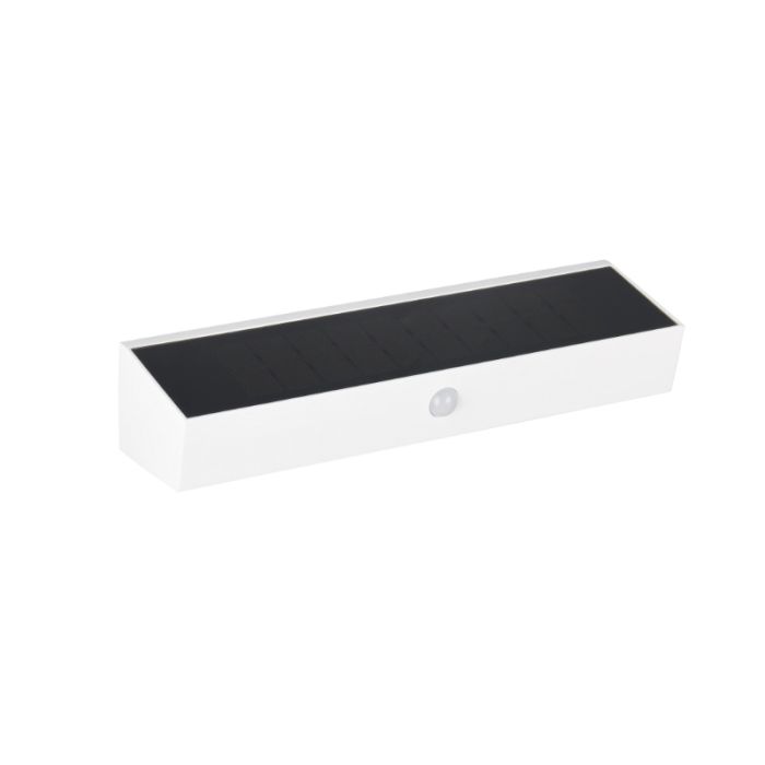 Witte buiten wandlamp op zonne-energie modern, Ravindra, 6W, 4000K LED, IP44