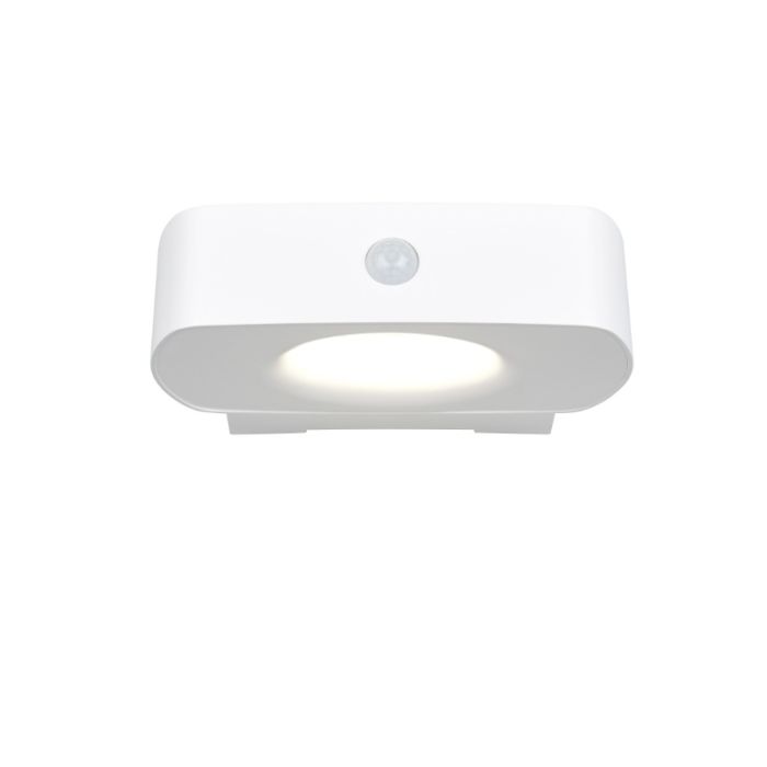 Witte buiten wandlamp op zonne-energie modern, Pytsje, 6W, 4000K LED, IP44, met schakelaar