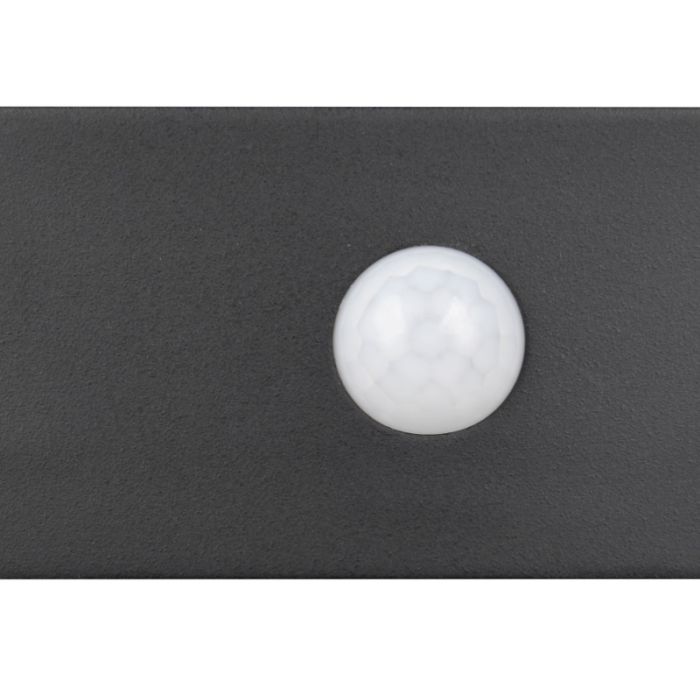 Zwarte buiten wandlamp op zonne-energie modern, Pytsje, 6W, 4000K LED, IP44, met schakelaar