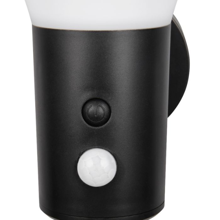 Zwarte buiten wandlamp op zonne-energie modern, Nebahat, 3W, 4000K LED, IP44