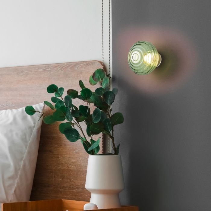 Groene oplaadbare wandlamp modern, Walid, 1,5W, 3000K LED, 3-staps dimbaar