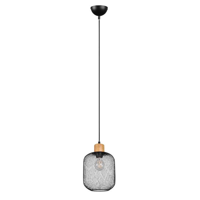 Gaas hanglamp Cristel, zwart, modern