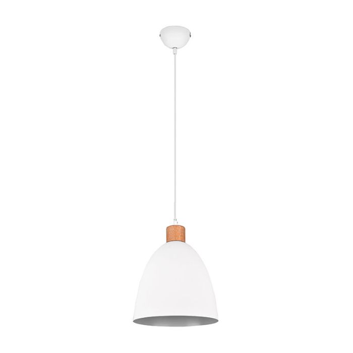 Moderne hanglamp Casparus, wit, metaal