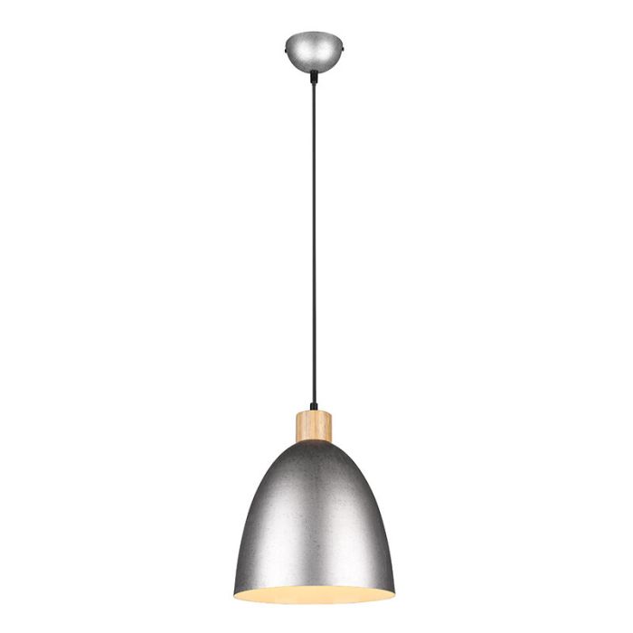 Nikkelen hanglamp Casparus, metaal