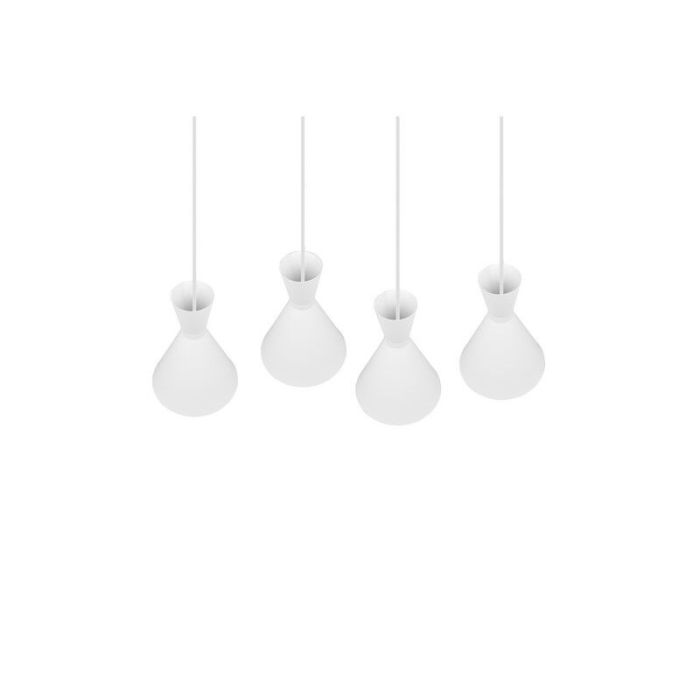 Moderne hanglamp Mindy, wit, metaal