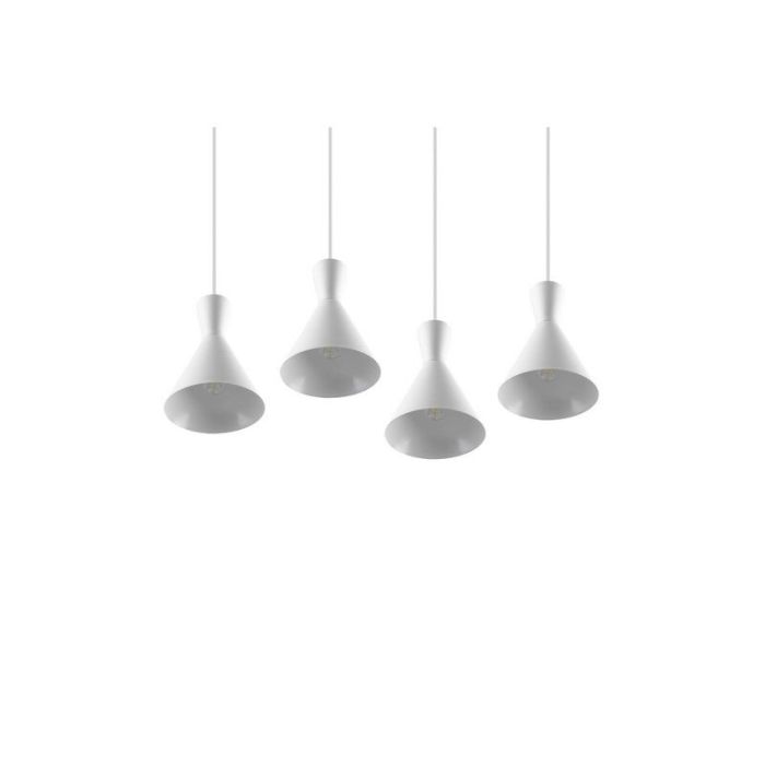 Moderne hanglamp Mindy, wit, metaal