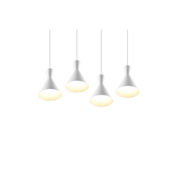 Moderne hanglamp Mindy, wit, metaal