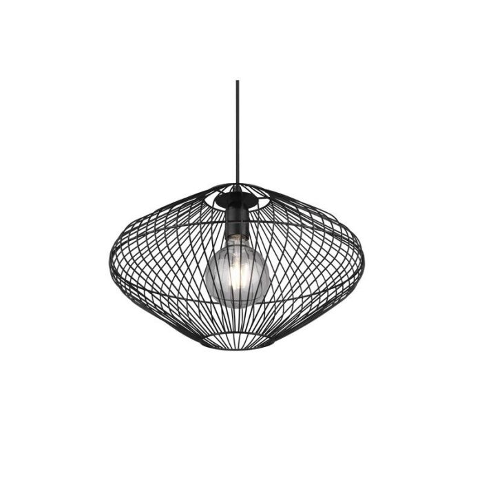 Moderne hanglamp Cemal, zwart, metaal