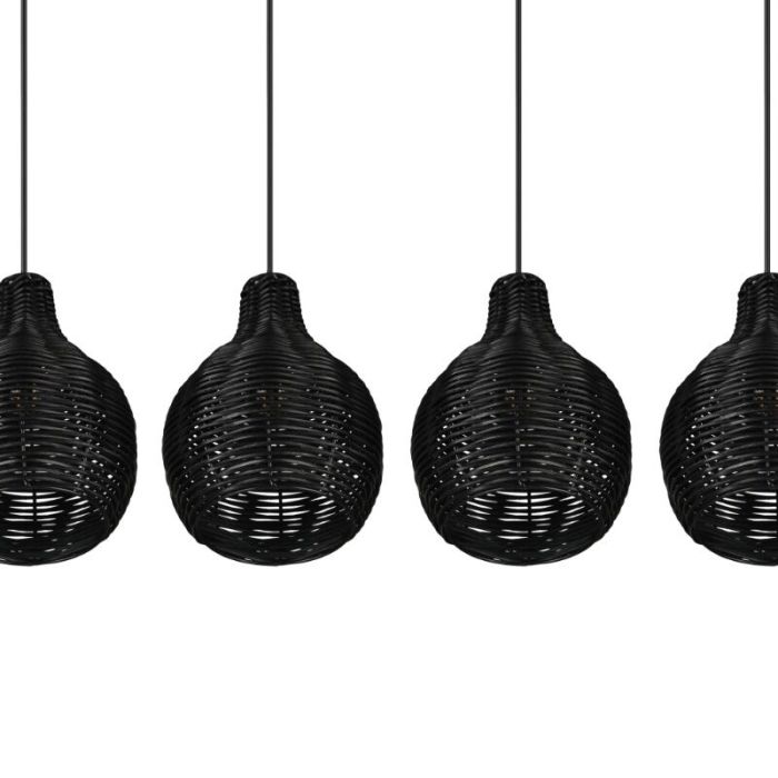 Rotan hanglamp zwart, Annieke