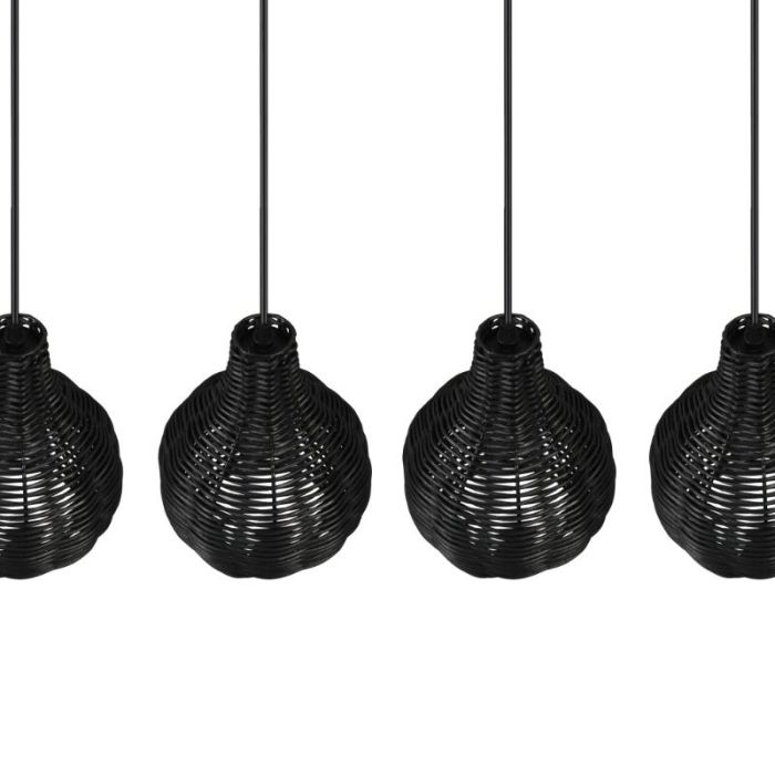 Rotan hanglamp zwart, Annieke