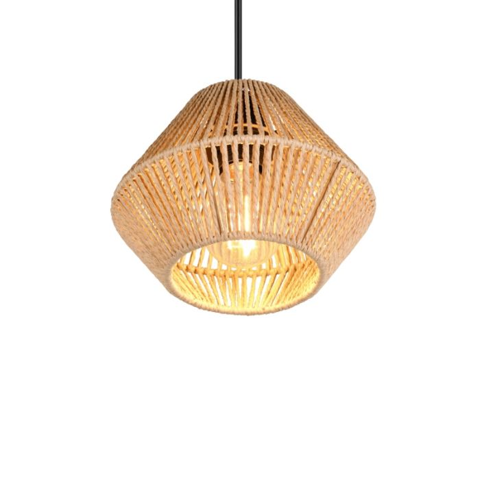 Papieren hanglamp zwart, Isaiah