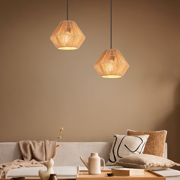 Papieren hanglamp zwart, Isaiah