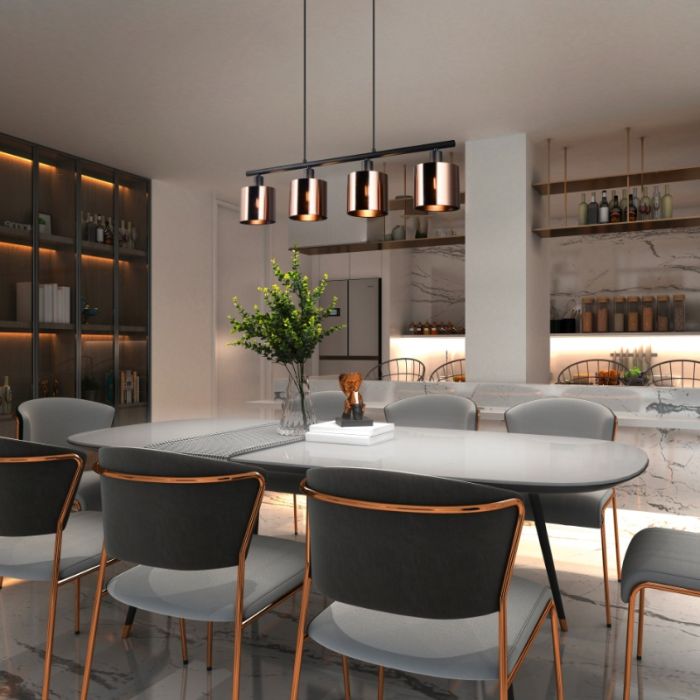 Bronzen hanglamp design, Loeka