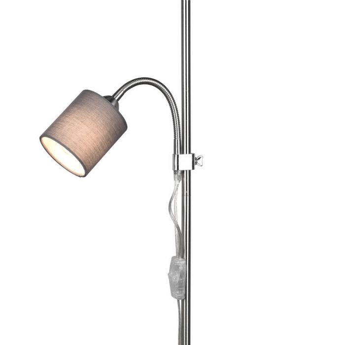 Moderne vloerlamp Edina, nikkel