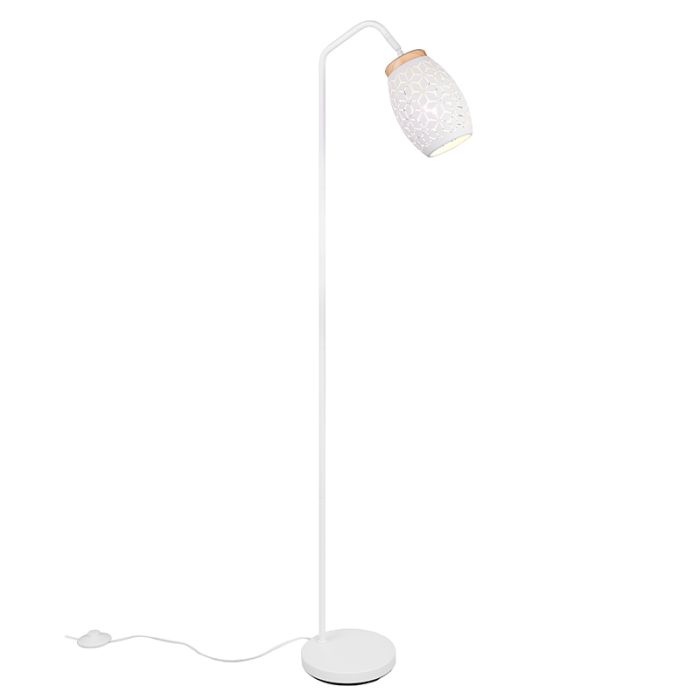 Witte vloerlamp modern, Delana, met schakelaar