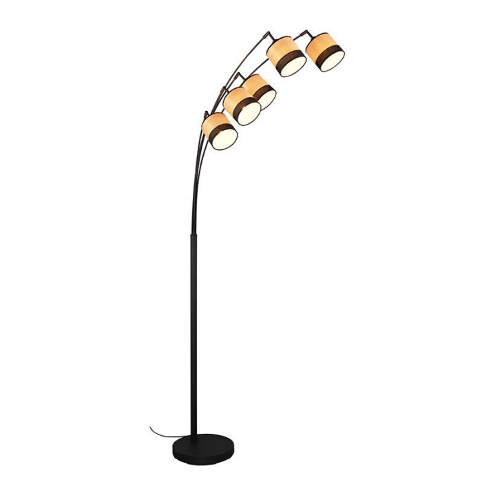 Houten vloerlamp modern, Ying, met schakelaar