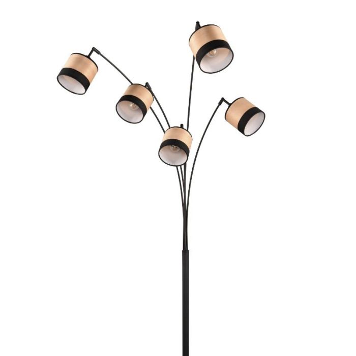 Houten vloerlamp modern, Ying, met schakelaar