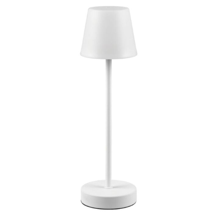 Witte oplaadbare tafellamp kunststof, Suman, 2W, warm tot koud wit verstelbare LED, IP44, met touchdimmer