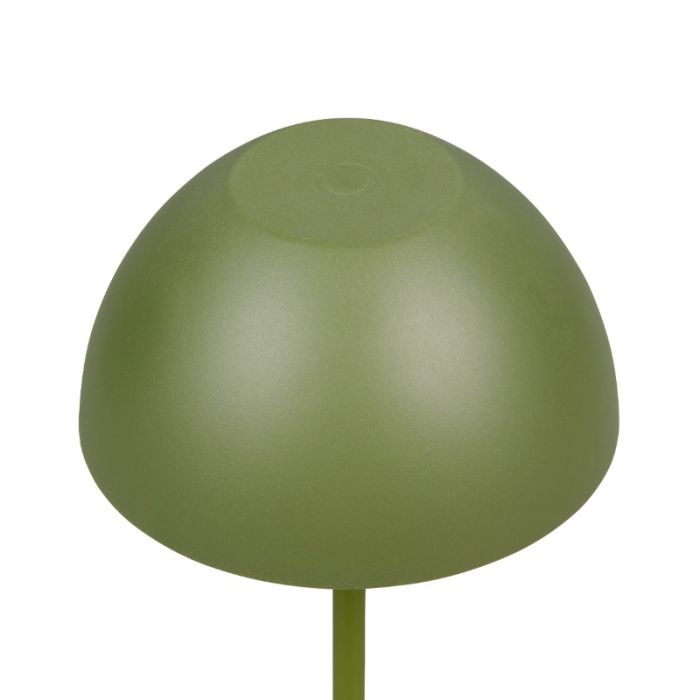 Groene oplaadbare tafellamp kunststof, Mikhail, 2W, 3000K LED, IP44, met touchdimmer