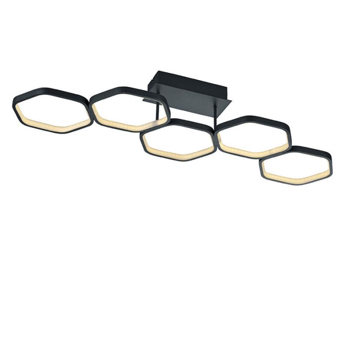Antraciete plafonniere Shaka, metaal, modern, 24 watt
