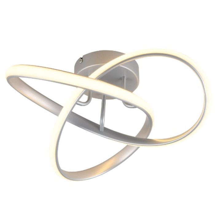 Zilveren plafondlamp design, Suat, 15W, 3000K LED