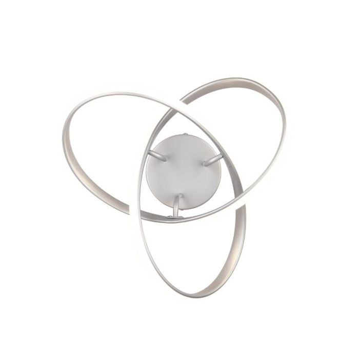 Zilveren plafondlamp design, Suat, 15W, 3000K LED