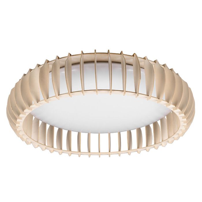 Witte plafonnière, Bilge, 38W, warm tot koud wit verstelbare LED, met afstandsbediening