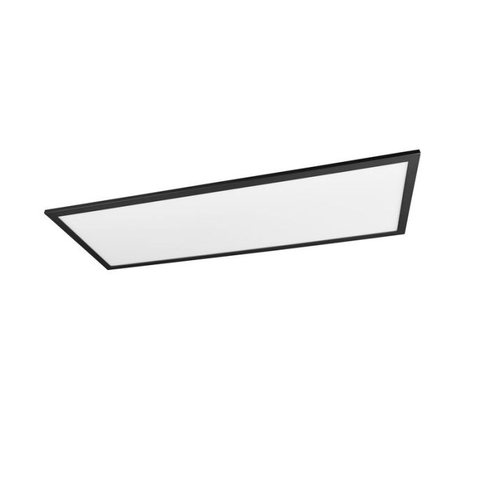 Zwarte plafonnière modern, Marlise, 33,5W, warm tot koud wit verstelbare LED, met afstandsbediening
