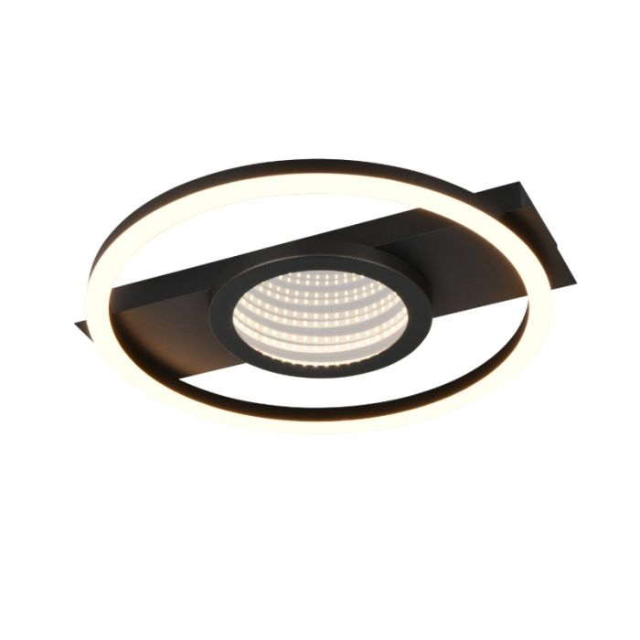 Zwarte plafondlamp modern, Sandhia, 16W, 3000K LED
