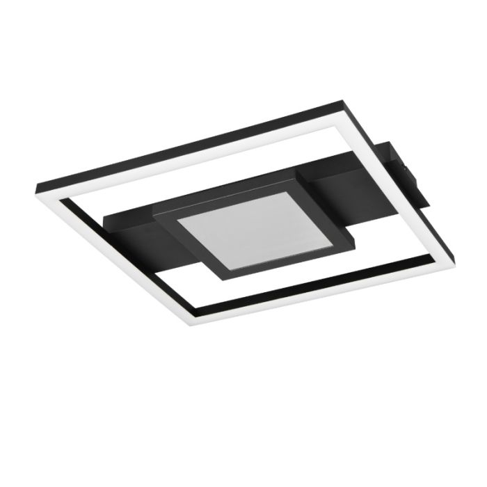 Zwarte plafondlamp modern, Sandhia, 16W, 3000K LED