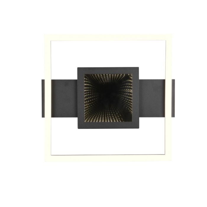 Zwarte plafondlamp modern, Sandhia, 16W, 3000K LED