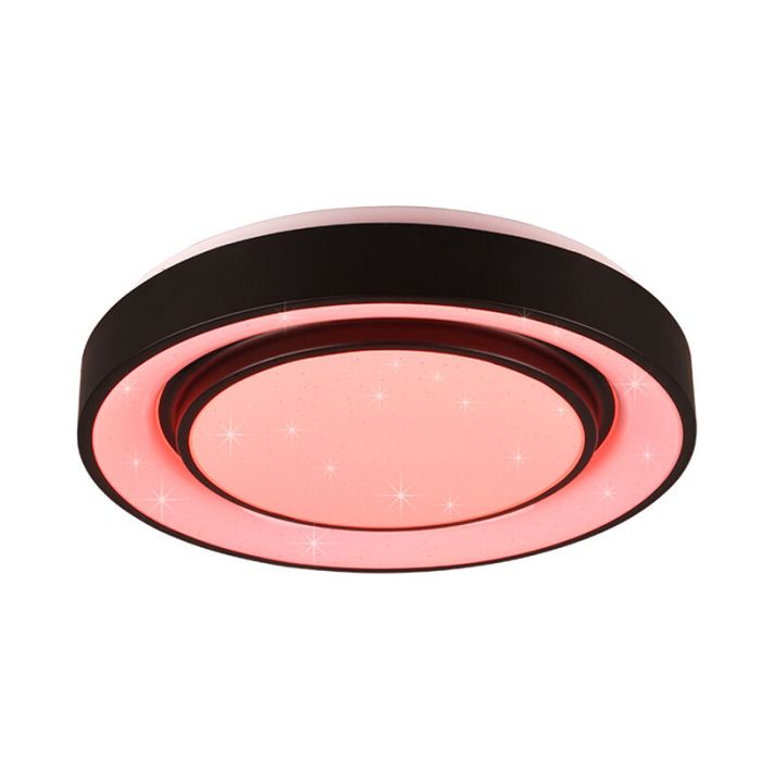 Zwarte plafonnière modern, Freke, 20W, RGBW LED