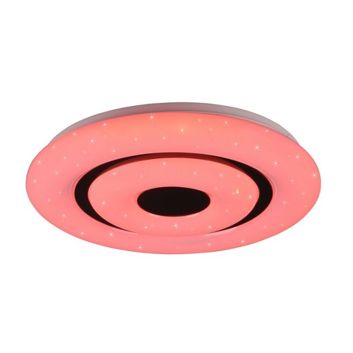 Witte plafondlamp Rinske, kunststof, modern, 16w, warm tot koud wit verstelbare LED