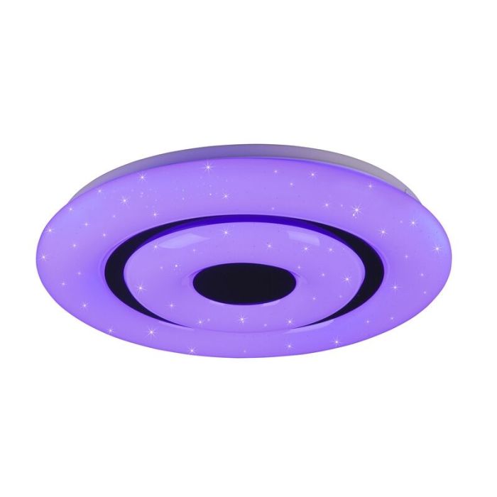 Witte plafondlamp Rinske, kunststof, modern, 16w, warm tot koud wit verstelbare LED