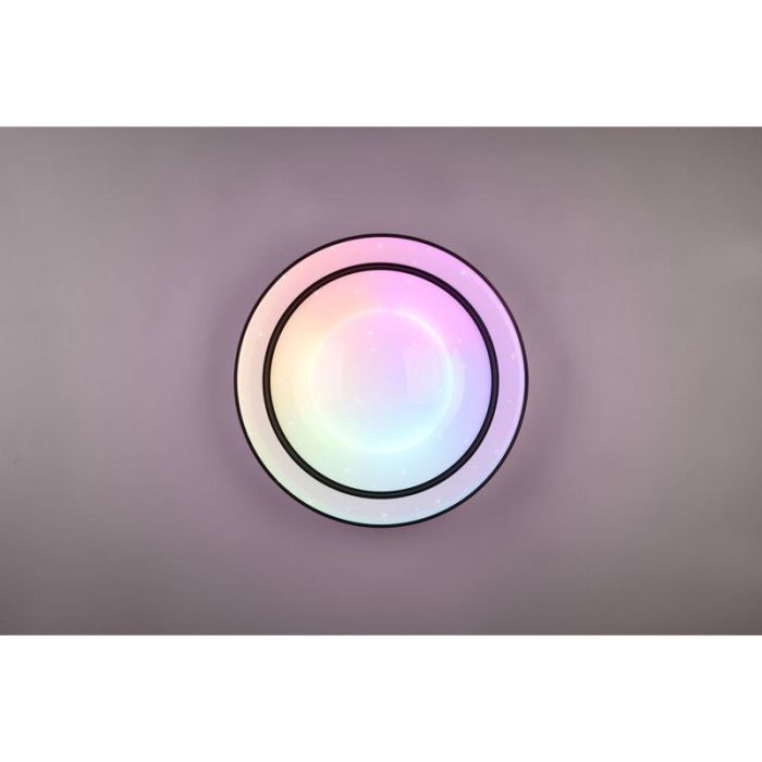 Moderne plafonniere Navin, zwart, kunststof, geïntegreerde LED